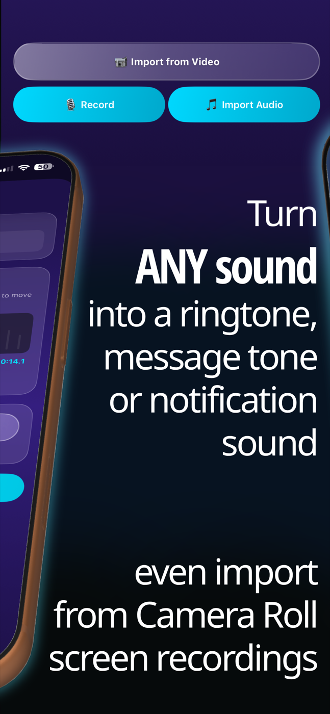 RingTok import options